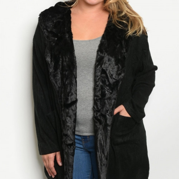 Plus size Black cardigan - Picture 3 of 4